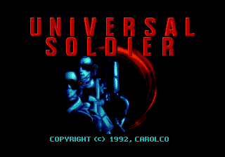 Universal Soldier Title Screen